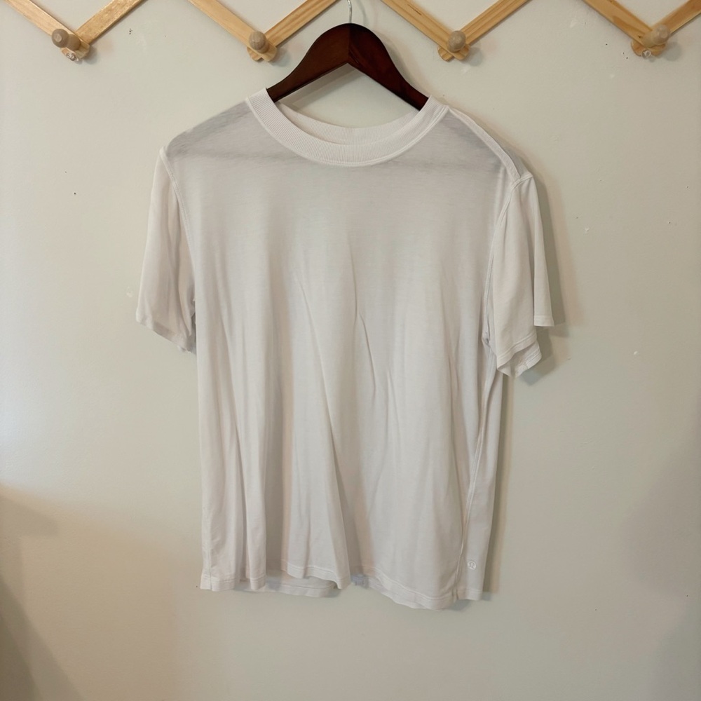 Lululemon All Yours Organic Cotton Crewneck White T-Shirt